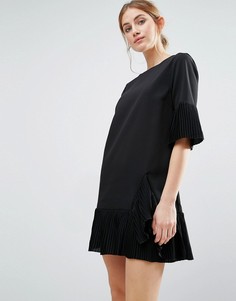 Платье с плиссированной отделкой The English Factory - Белый