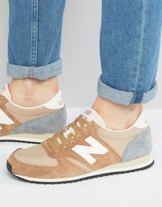 Бежевые кроссовки для бега в стиле 70-х New Balance U420ROA - Рыжий