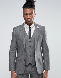 Твидовый пиджак с добавлением шерсти Harry Brown - Серый