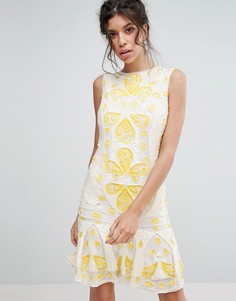 Цельнокройное платье мини с пайетками Frock & Frill - Белый