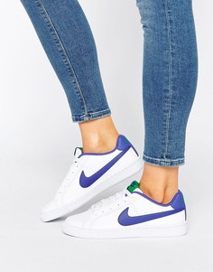 Белые с синим кроссовки Nike Court Royale - Мульти