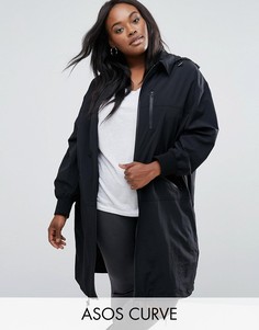 Макинтош миди ASOS CURVE - Черный