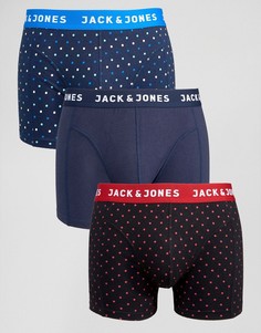 Комплект из 3 боксеров-брифов в горошек Jack & Jones - Мульти