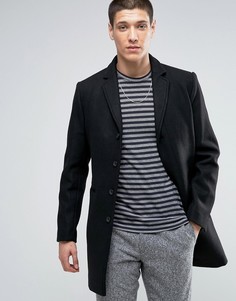 Пальто с добавлением шерсти Selected - Черный