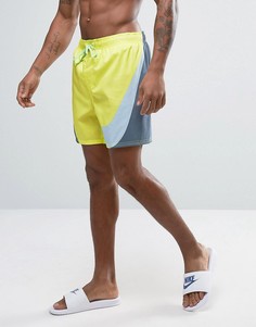 Желтые шорты для плавания с большим логотипом Nike Breach - Желтый