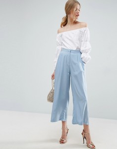 Тканая юбка-брюки со складками спереди ASOS - Мульти