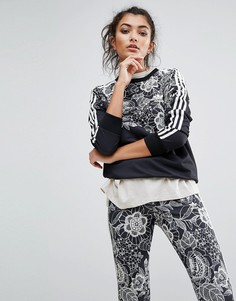 Свитшот с цветочным принтом adidas Originals - Мульти