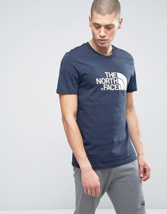Темно-синяя футболка с большим логотипом The North Face - Темно-синий