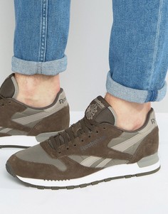 Кожаные кроссовки Reebok Classic Clip Ele - Коричневый