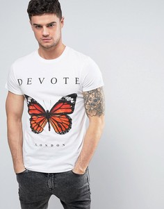 Белая футболка с логотипом-бабочкой Devote - Белый