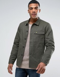 Куртка-рубашка в стиле милитари зеленого цвета с орлом Lyle & Scott - Зеленый