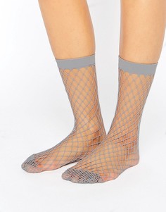 Серые носки в крупную сетку ASOS - Серый