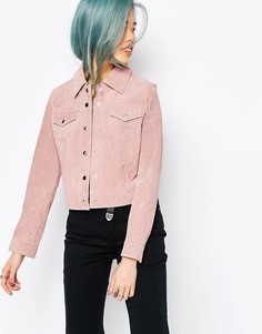Замшевая куртка в стиле вестерн ASOS - Розовый