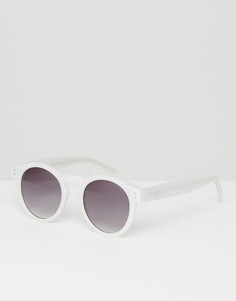 Белые круглые солнцезащитные очки Komono Clement - Белый