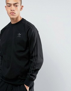 Черный свитшот с круглым вырезом adidas Originals Deluxe BJ9536 - Черный