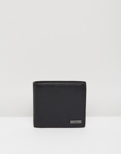 Кожаный бумажник с отделением для монет HUGO By Hugo Boss - Черный