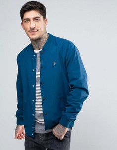 Синий бомбер из нейлона Farah Bellinger - Синий