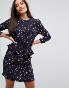 Платье с птицами Y.A.S - Темно-синий