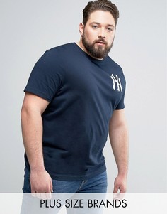 Удлиненная футболка Majestic PLUS New York Yankees - Темно-синий