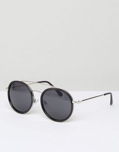 Черные круглые солнцезащитные очки D-Struct - Черный
