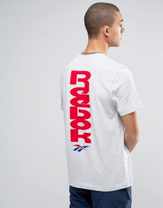 Серая футболка с логотипом в стиле 90-х Reebok BK6574 - Серый