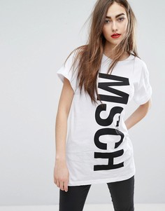 Oversize-футболка с логотипом спереди Moss Copenhagen - Белый