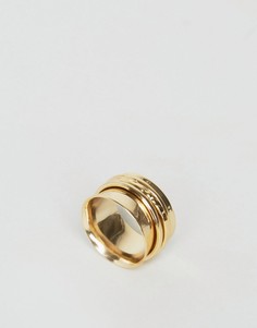 Кольцо с вращающимся элементом Orelia Meditation - Золотой