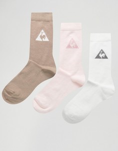 Набор из 3 пар носков нейтральных оттенков Le Coq Sportif эксклюзивно для ASOS - Мульти