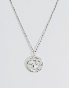 Серебряное ожерелье со знаком зодиака Рак Fashionology - Серебряный