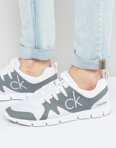 Сетчатые кроссовки для бега с логотипом Calvin Klein Murphy - Белый
