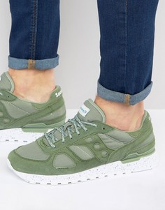 Зеленые кроссовки из ткани рипстоп Saucony Shadow Original S70300-4 - Зеленый