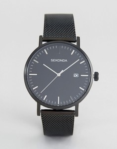 Черные часы с сетчатым ремешком Sekonda Minimalist эксклюзивно для ASOS - Черный
