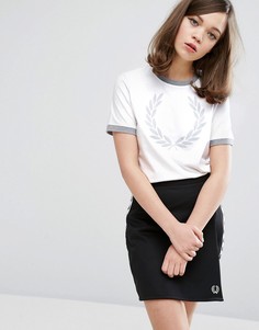 Футболка с логотипом лавровый венок Fred Perry - Белый