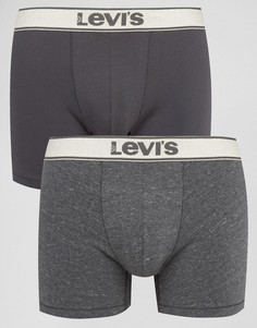 Набор 2 серых меланжевых боксеров-брифов Levis Vintage - Серый