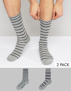 2 пары серых носков в полоску Levis - Серый