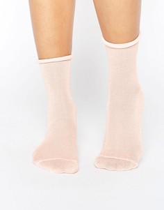 Блестящие носки Monki - Розовый