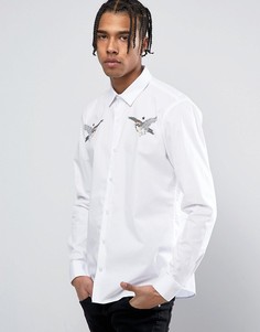 Рубашка с птицами на груди Bando - Белый