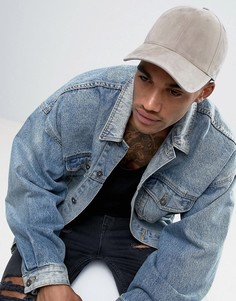 Серая кепка из искусственной замши New Look - Серый