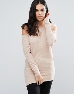 Джемпер с открытыми плечами Fashion Union - Светло-серый