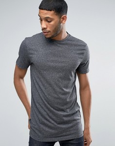 Серая длинная футболка New Look - Серый