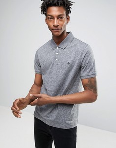 Хлопковая зауженная футболка-поло в рубчик Original Penguin - Серый