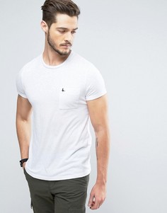Винтажно-белая узкая футболка с логотипом на кармане Jack Wills Ayleford - Белый