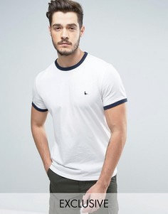 Белая футболка Jack Wills Baildon Ringer - Белый