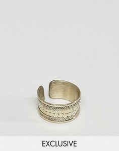 Кольцо с гравировкой Reclaimed Vintage Inspired - Золотой