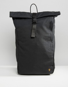 Черный парусиновый рюкзак ролл-топ Farah - Черный