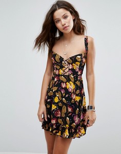 Платье на бретельках со шнуровкой Free People Lovers - Черный