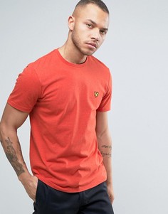 Красная меланжевая футболка классического кроя с логотипом-орлом Lyle & Scott - Красный
