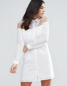 Платье с кружевной отделкой Fashion Union - Белый