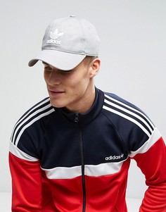 Серая кепка с логотипом-трилистником adidas Originals BK7282 - Серый