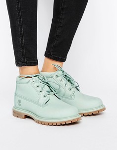 Зеленые ботинки чукка на шнуровке и плоской подошве Timberland Nellie - Зеленый